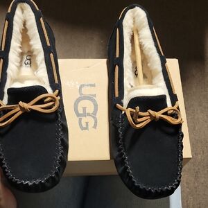UGG Black and Tan Loafers